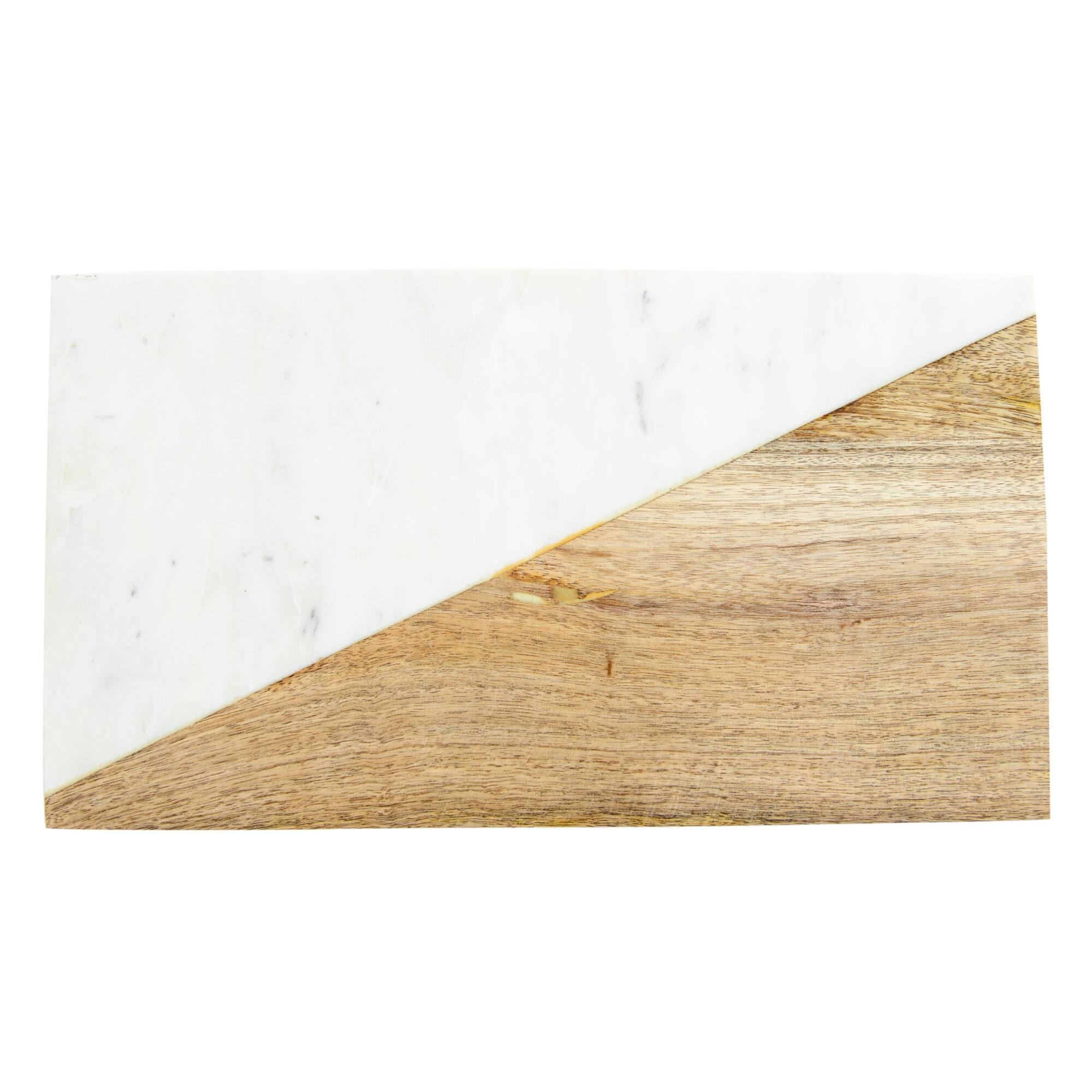Hello Honey® Mango Wood & Marble Serving Tray